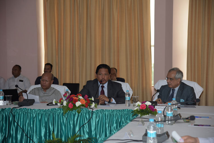 Meghalaya Chief Minister Shri. Conrad K. Sangma speaking during the meeting with NITI Aayog Vice Chairman, Shri Rajiv Kumar