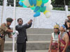Dr Mukul Sangma releasing balloons to mark the inauguration of the Golden Jubilee Celebration of Sankardev College Shillong