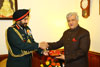 Chief of Army Staff Gen. Bikram Singh present a memento to the Meghalaya Governor Dr. K. K. Paul