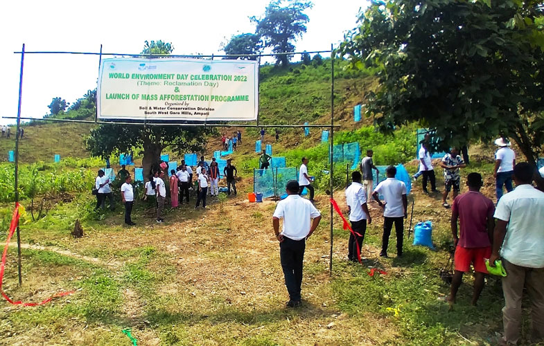 Afforestation Drive launched in South West Garo Hills District on 03.06.2022