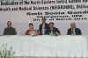 Smt. Sonia Gandhi at NEIGRIHMS (L to R) Union Minister Health & Family Welfare, Shri. G. N Azad, Smt. Sonia Gandhi, Meghalaya CM, Dr. D. D. Lapang, Director NEIGRIHMS