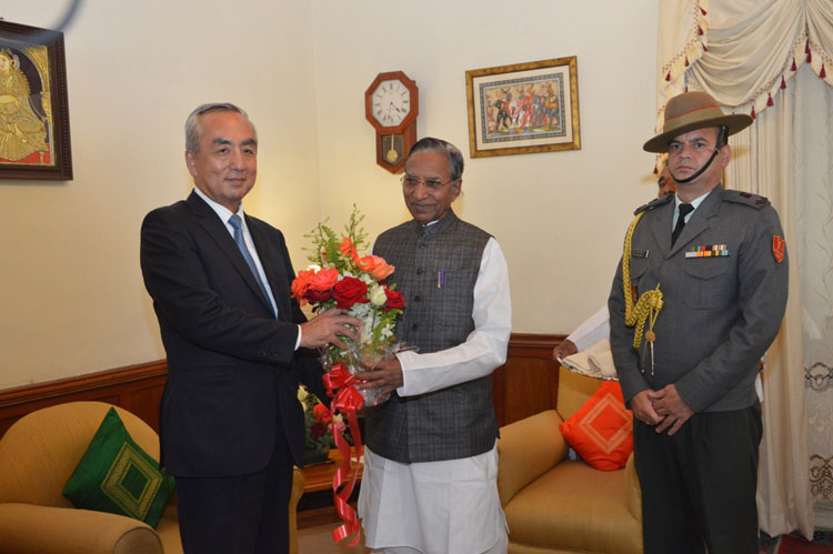 Ambassador of Japan to India, Mr. Kenji Hiramatsu during his courtesy visit to the Governor of Meghalaya