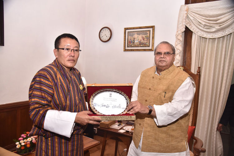 H.E. Mr. Jigme Thinlye Namgyal called on his Excellency the Hon'ble Governor of Meghalaya, Shri Satya Pal Malik on 11th May 2022