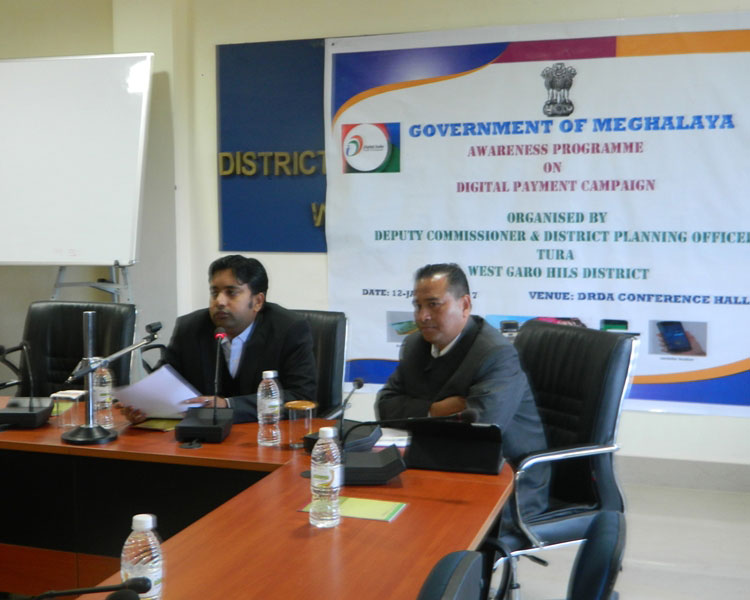 Pravin Bakshi, Deputy Commissioner, WGH, Tura addressing during sensitization on Digital India Campaign