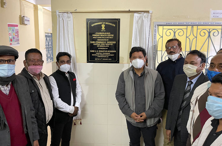 Chief Minister Conrad K. Sangma inaugurates two healthcare centres in West Garo Hills on 14.01.2022