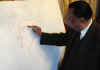  Meghalaya CM, Dr D D Lapang trying his hands on a canvas at the 7th National Art Festival at Hotel Polo Towers, Shillong