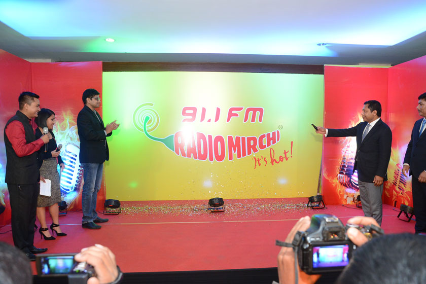  Meghalaya CM, Dr. Mukul Sangma launching Radio Mirchi 91.1 FM at Shillong