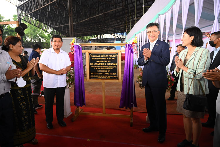 Chief Minister inaugurates Chamhana GW refuse derived fuel plant at Tura on 17.05.2022
