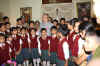 Shri. R. S. Mooshahary, Governor of Meghalaya with CNI Upper Primary School students from Mawlynnong at Raj Bhavan