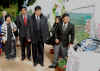 Meghalaya Deputy CM, Dr Mukul Sangma unveiling the plaque to mark the inauguration of the Horticultural Hub at Upper Shillong on November 20, 2009