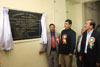 Mr. J. A. Lyngdoh unveiling the plaque to mark the inauguration of the new office building of SDO, PWD (R) Mawphlang Sub Division at Mawphlang 