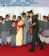 Her Excellency the President of India Smti Pratibha Devisingh Patil interact with the Local School Children at Mawphlang