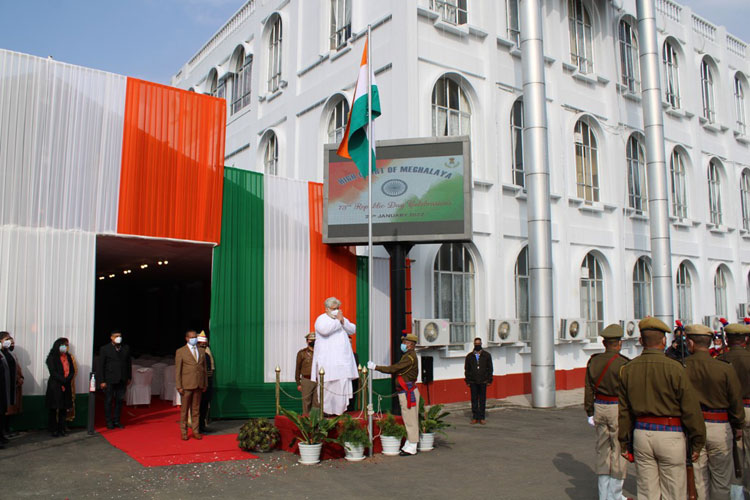 Republic Day, 2022 celebration at the premises of the High Court of Meghalaya on 26th January, 2022