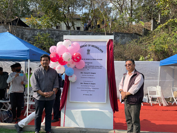 Chief Minister inaugurates First Artificial Turf Playground in Garo Hills on 26.02.2022