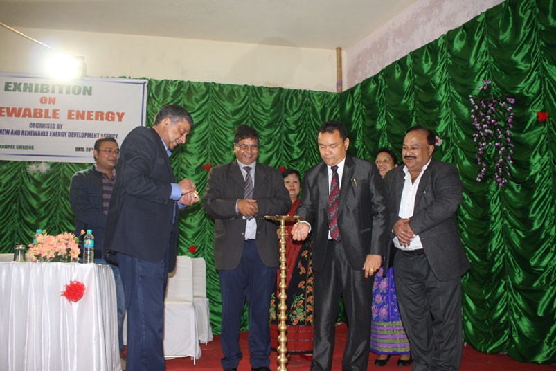Power Minister, Shri. S Dhar lighting the ceremonial lamp to mark the inauguration of the Exhibition on Renewable Energy