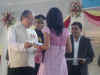 Meghalaya Governor, Mr R S Mooshahary handing over the Wipro Academic Excellence Award to one of the recipients during the Varsity Fest 2009 of the NEHUSU at the university campus