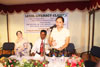  Smti. P. K. Sangma, EAC while giving her speech during the Legal Literacy Classes at Shillong Commerce College