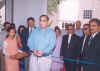 The Resident Commissioner, Govt of Meghalaya, Mr S Mendiratta cutting the ribbon during the inauguration of the Meghalaya Pavilion (Hall 16) 