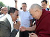  Meghalaya IPR Minister, Mr. A.L. Hek receiving His Holiness, The Dalai Lama at ALG Helipad