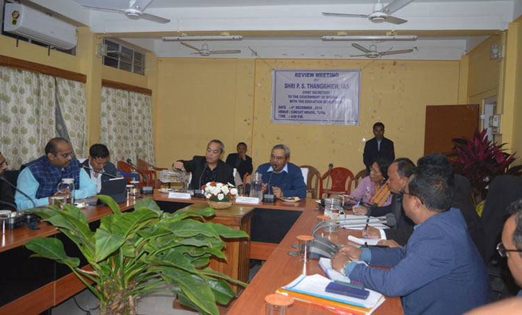 Chief Secretary holds Review Meeting with Education Department officials at Tura 05-12-2019