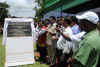 Chief Minister Dr. Mukul Sangma unveiling a plaque at the launch of Rajiv Gandhi Grameen vidhyutikaran Yojana (RGGVY) scheme