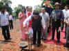 Meghalaya Chief Minister, Dr Mukul Sangma at the foundation stone laying ceremony for the construction of the Governor's guest house