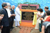 The Union Minister for Human Resource Development Dr. M.M. Pallam Raju while laying the Foundation Stone of the English & Foreign Language University at Umsawli