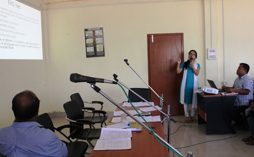 EAC incharge Election, Florina Boro conducts training on ERO Net at Ampati