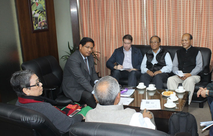 Chief Minister, Shri. Conrad K. Sangma meeting a delegation of the India Mountain Initiative (IMI)