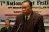 Meghalaya CM, Dr D D Lapang speaking at the inauguration of the 7th National Art Festival at Hotel Polo Towers, Shillong
