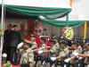 Meghalaya CM, Dr Mukul Sangma taking the salute of the parade during the Independence Day Celebration 2010 at J N Complex, Shillong