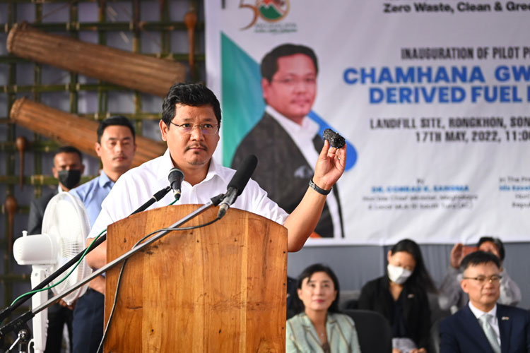 Chief Minister inaugurates Chamhana GW refuse derived fuel plant at Tura on 17.05.2022