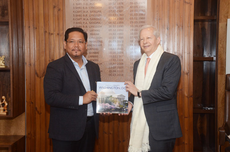 U.S Ambassador to India, Kenneth I. Juster calling on Chief Minister, Shri Conrad K Sangma at the latter’s Office Chamber on 18-07-2019