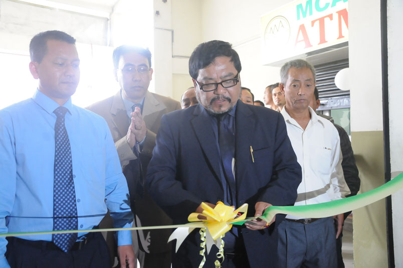 Meghalaya Minister for Cooperation Mr. HDR Lyngdoh inaugurating the 47th Branch of the Meghalaya Cooperative Apex Bank