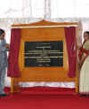 Her Excellency the President of India Smti Pratibha Devisingh Patil unveiling the plaque of the GSWSP Phase III at Mawphlang
