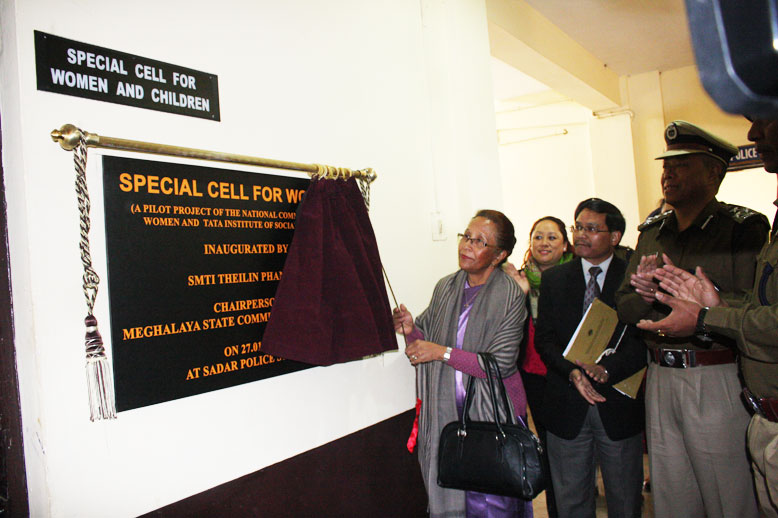 Meghalaya state Commission for Women Chairperson Smti Theilin Phanbuh inaugurating the Special Cell for Women and Children at Sadar Police Station