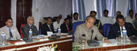Meghalaya Governor, Mr. R. S. Mooshahary at a meeting with the members of the 13th Finance Commission at Secretariat Conference Room, Shillong