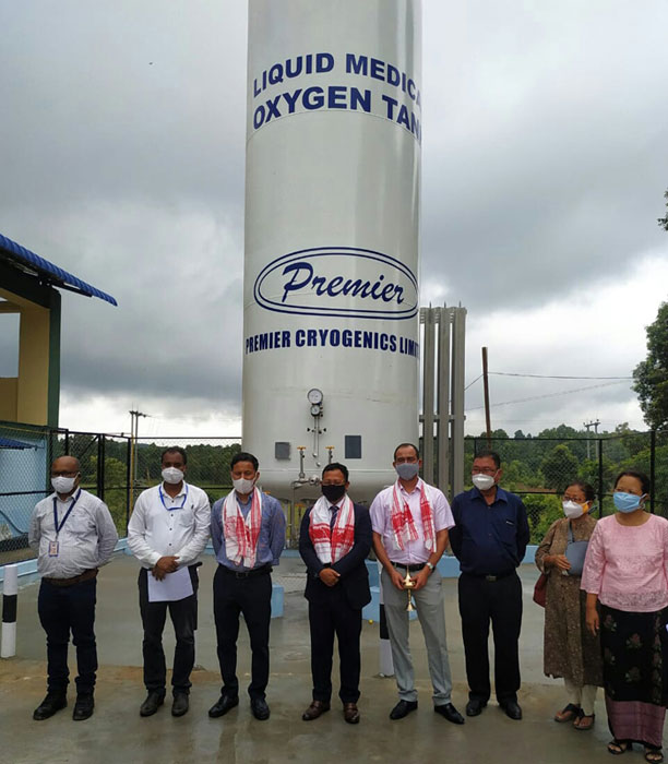 James Sangma inaugurates the 20 KL Cryogenic Oxygen Plant at Baljek in Jengjal on 27.08.2021