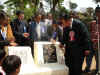 Meghalaya CM, Dr D D Lapang unveiling the plaque to mark the inauguration of the NEIMA orphanage building at Sahsniang village, Jaintia Hills District