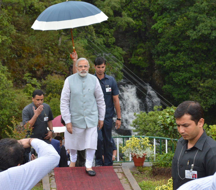 Prime Minsiter Narendra Modi during his visit to Mattilang Park