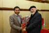 Meghalaya Chief Minister, Dr. Mukul Sangma welcoming Bangladesh High Commissioner to India, Mr. Tariq A Karim