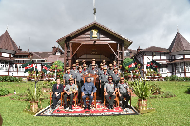 Meghalaya Governor, Shri Ganga Prasad alongwith with the recipients of Assam Rifles Governor's Gold and Silver medal