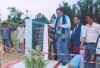 Meghalaya Chief Minister, Dr. D. D. Lapang unveiling the foundation stone for developing Marngar Lake